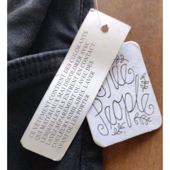 Free People Jeans 26 Black Stretch Raw Cut Ankle - Picture 12 of 15